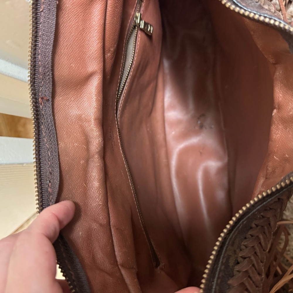 Louis Vuitton Monogram Shoulder Bag with Fringe in Brown and Tan - Picture 5 of 6